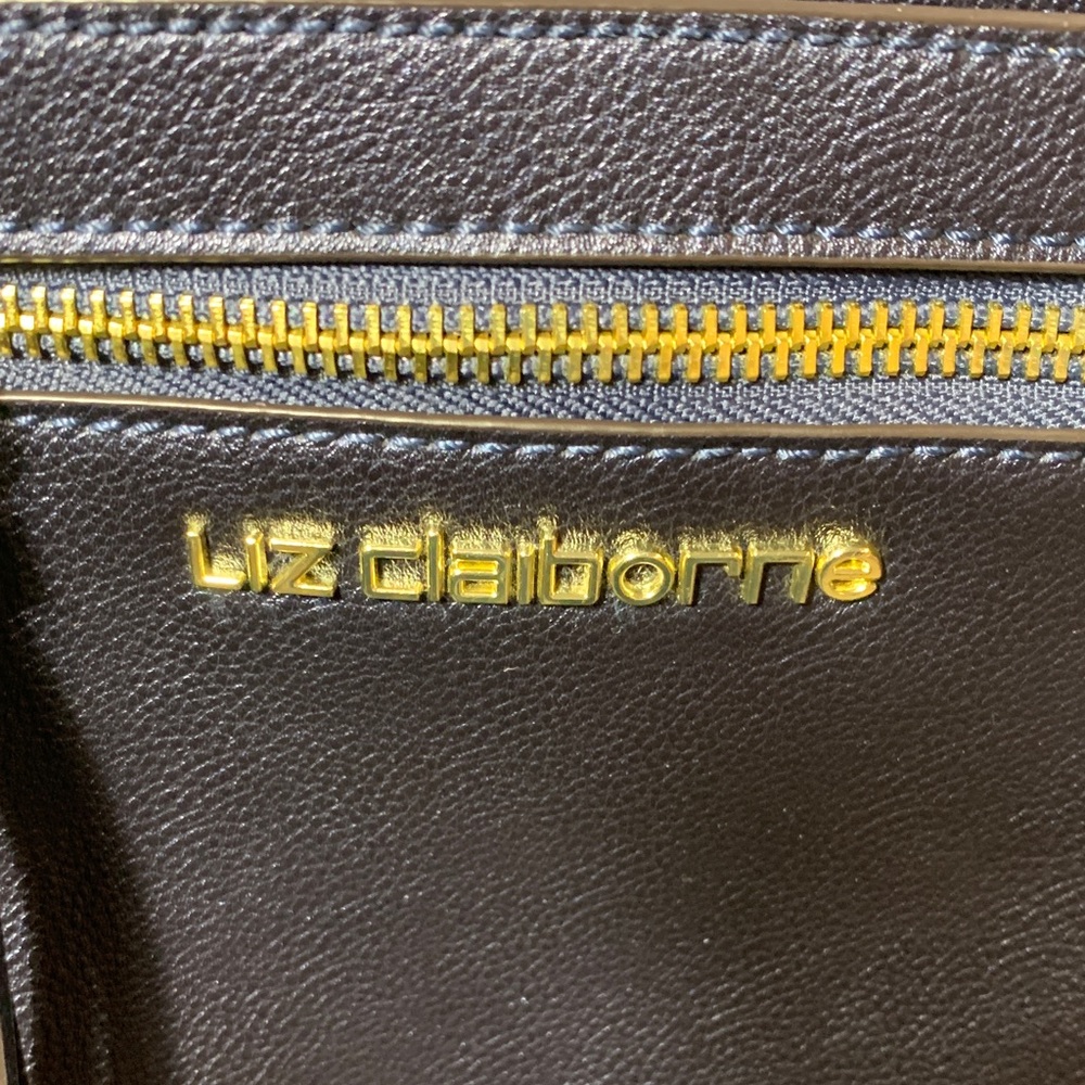 Liz Claiborne Black Leather Handbag - Picture 2 of 5